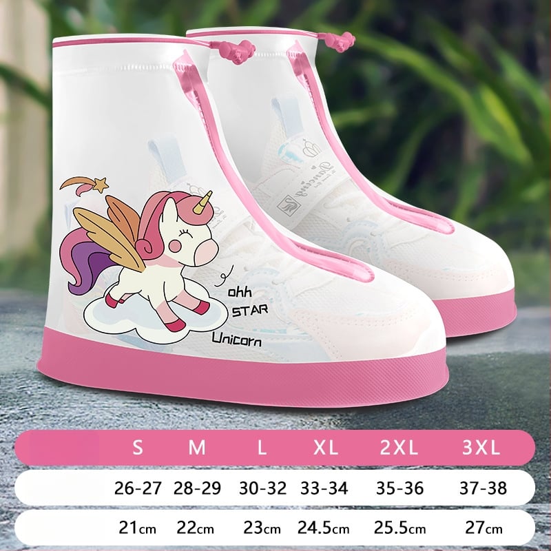 Детски PVC покривала за обувки с карикатурен дизайн – водоустойчиви, антихлъзгащи, износоустойчиви, против замърсяване