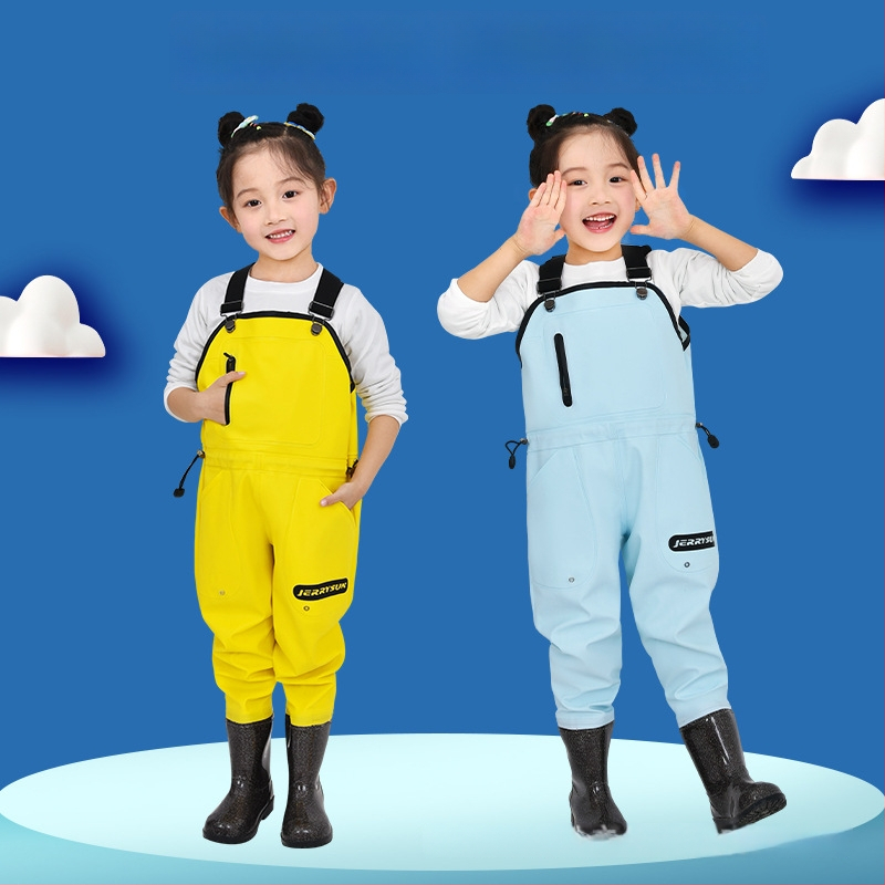 Pantaloni pentru copii impermeabili pentru plajă și mare, material PVC, respirabili, impermeabili, rezistenți vânt, unisex, potriviți pentru toate anotimpurile