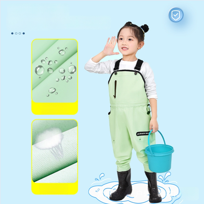 Pantaloni pentru copii impermeabili pentru plajă și mare, material PVC, respirabili, impermeabili, rezistenți vânt, unisex, potriviți pentru toate anotimpurile