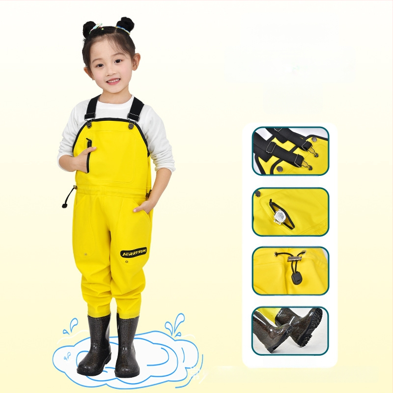 Pantaloni pentru copii impermeabili pentru plajă și mare, material PVC, respirabili, impermeabili, rezistenți vânt, unisex, potriviți pentru toate anotimpurile