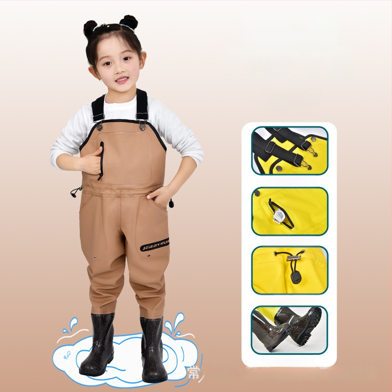 Pantaloni pentru copii impermeabili pentru plajă și mare, material PVC, respirabili, impermeabili, rezistenți vânt, unisex, potriviți pentru toate anotimpurile