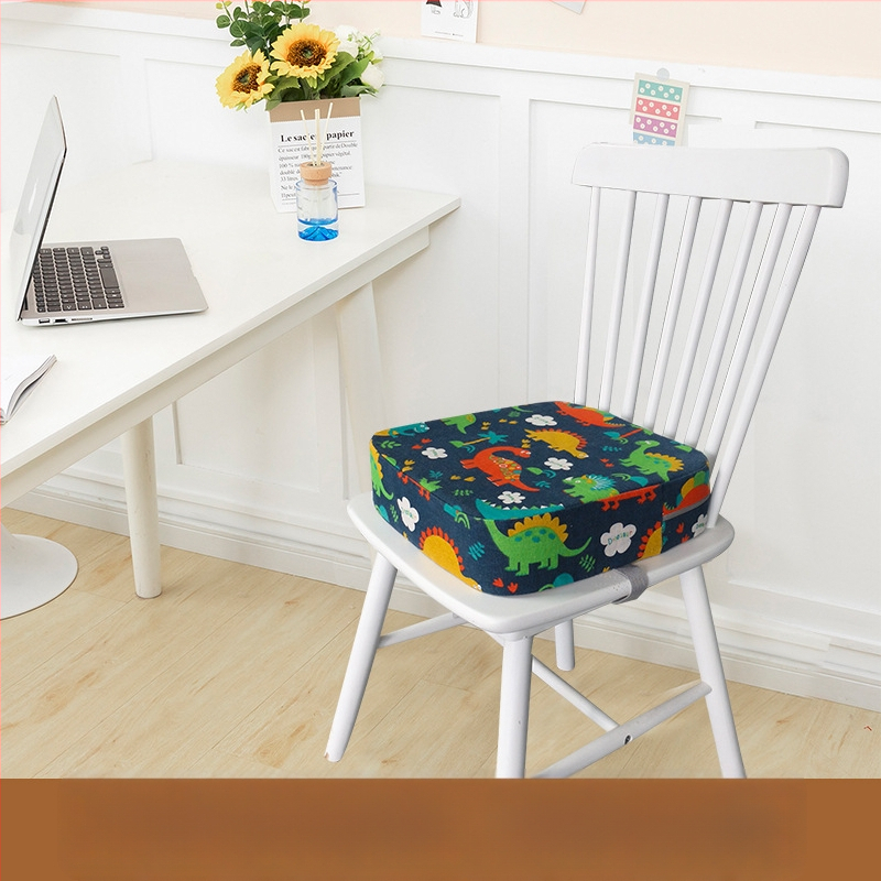 Детска седалка за хранене с повдигаща подпора, плат Canvas, пълнител спондж, стил карикатура