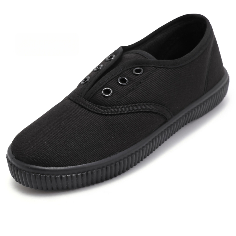 Vaikų vidaus bateliai su Velcro užsegimu — drobinis viršus, plastmasės pada, EVA vidpadis, anti-slip, unisex