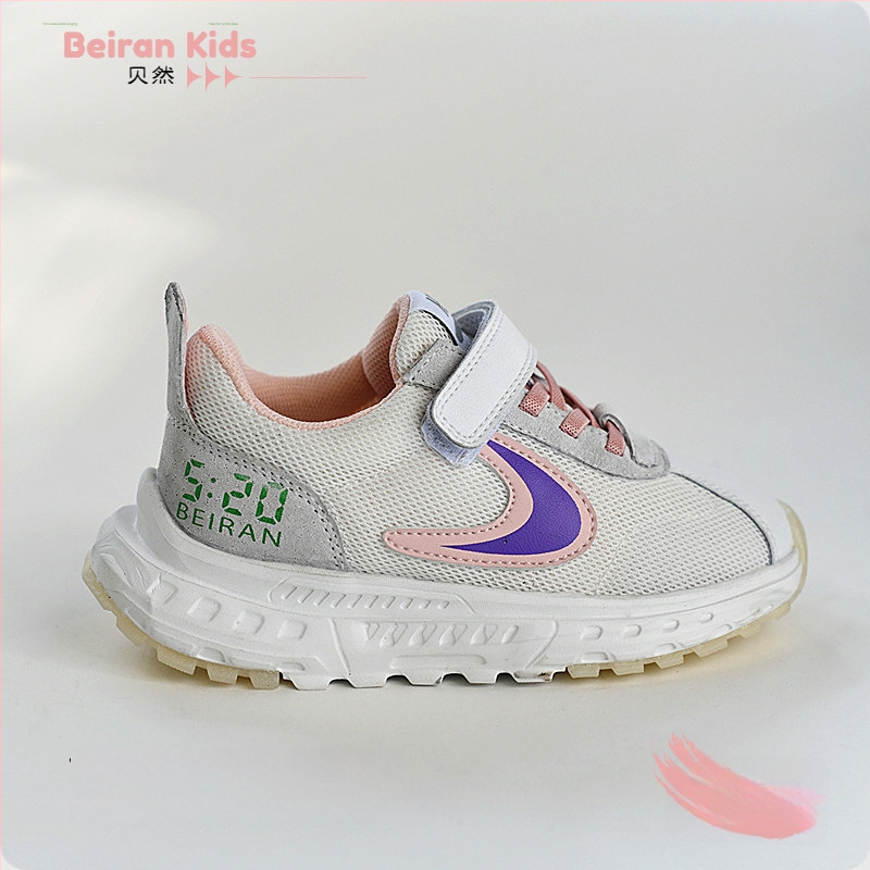 Bērnu sporta apavi ar tīklota augšdaļa, elpojoši, Velcro aizdare, EVA zole, universāli, vecums 4–12 gadi.