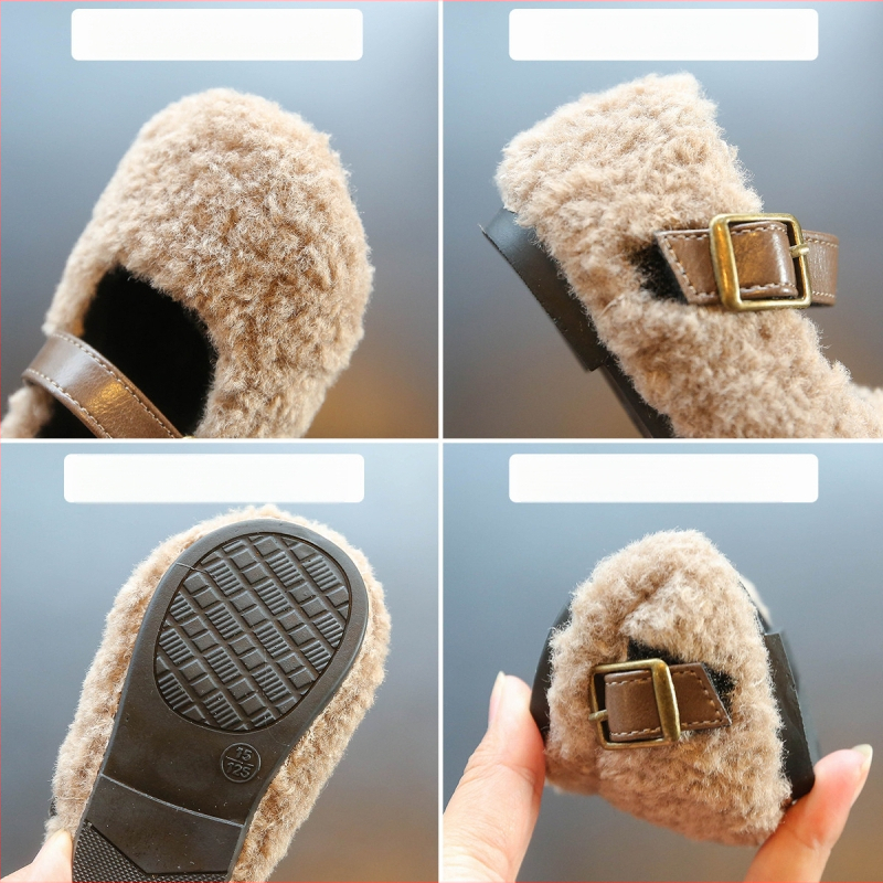 Žieminiai bateliai mergaitei su pūkiniu viršumi, šilta ir kvėpuojanti, neslystantis pada, Velcro užsegimas, žemas viršus, 12-36 mėn