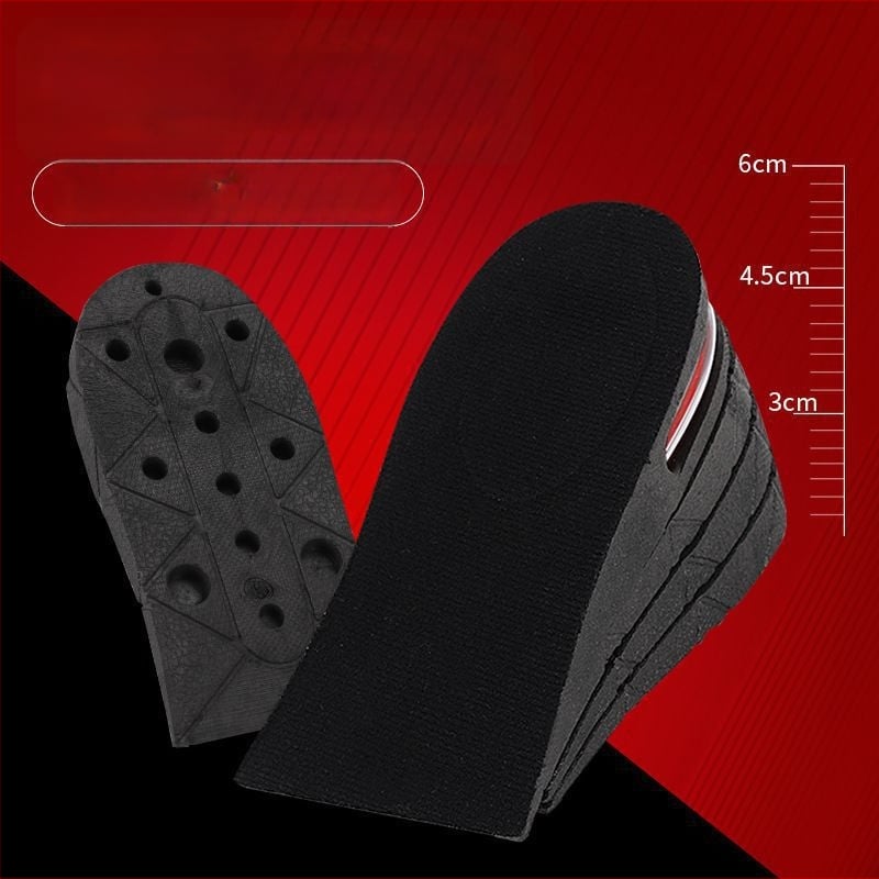 Uniszex PVC belső magasságot növelő talpbetét, modell Half Zeng, belső emelős talpbetét, kompatibilis a sportcipőkhöz, bőrcipőkhöz és csizmákhoz