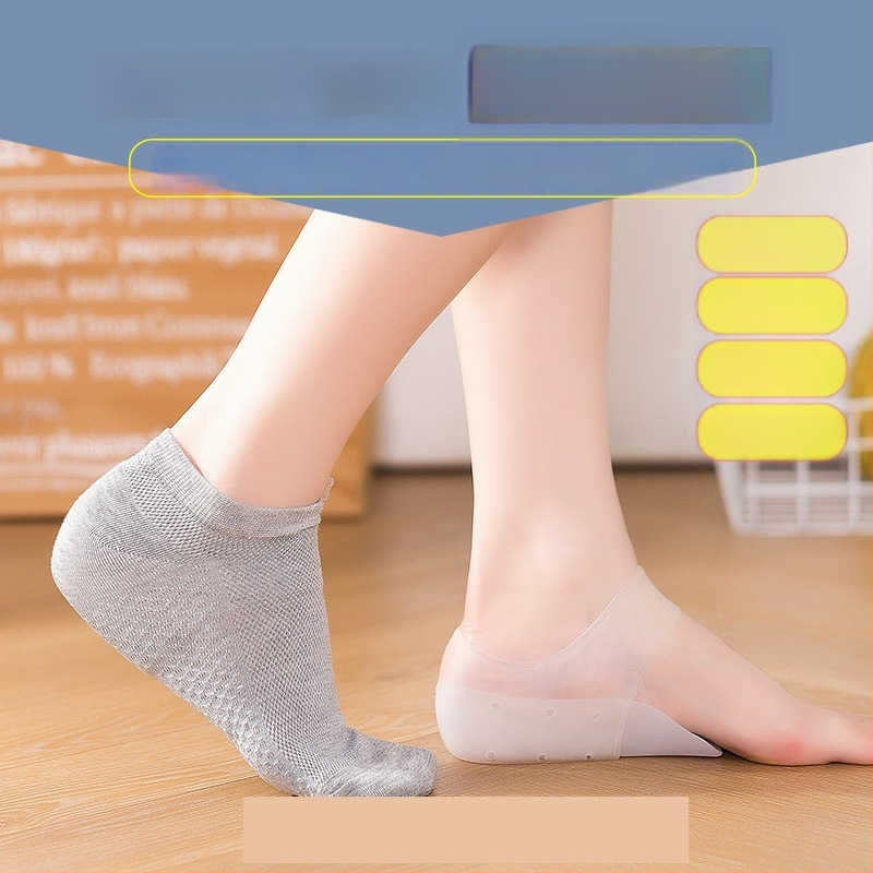 Magasságot növelő talpbetét, láthatatlan belső emeléssel, hétpontos boltozat, SEBS, uniszex, alkalmas sportcipőkhöz, bőr cipőkhöz, bakancsokhoz