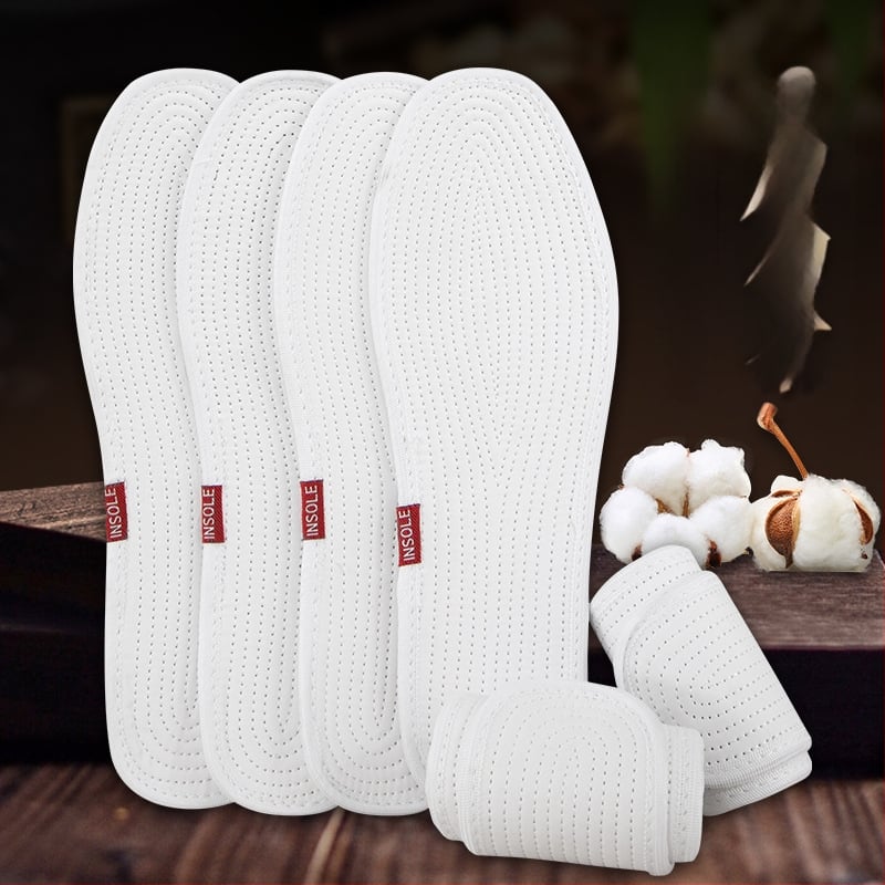 Стелки за обувки от чист памук, 8-слойни, пълна стелка, модел qcb, подходящи за маратонки, кожени обувки, ежедневни обувки, текстилни обувки и работни обувки, абсорбират пот и дишат