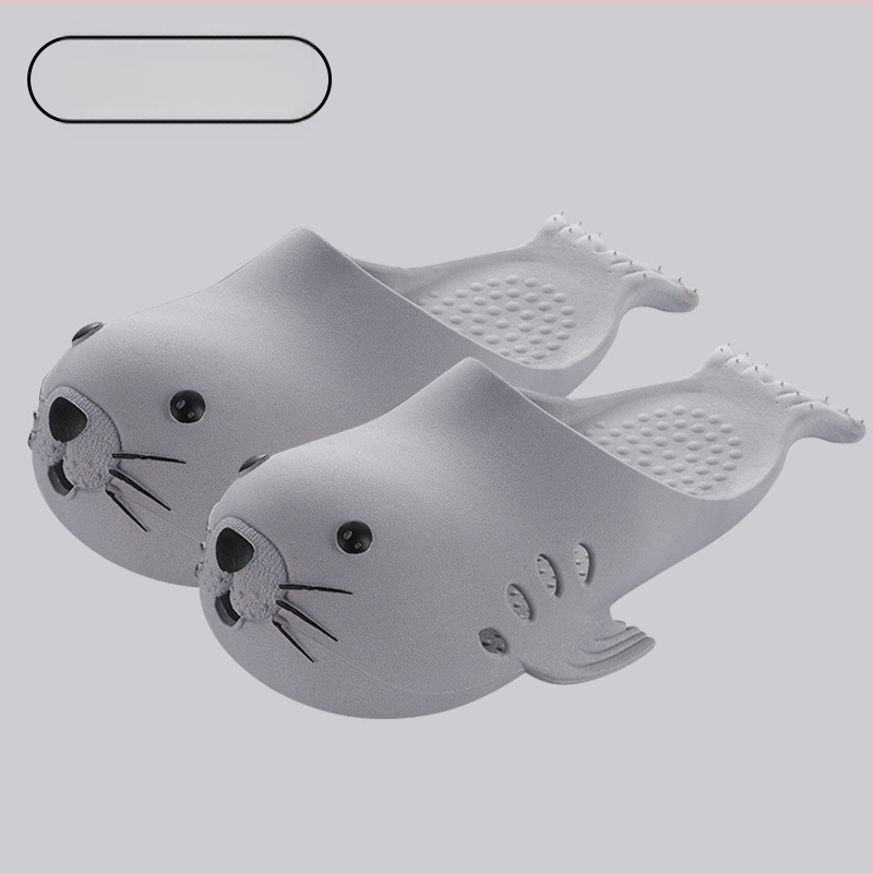 Vaikų klogs su piešiniu fokos, 1–3 metų, PVC viršus ir padas, atsparūs slydimui, pavasario stilius