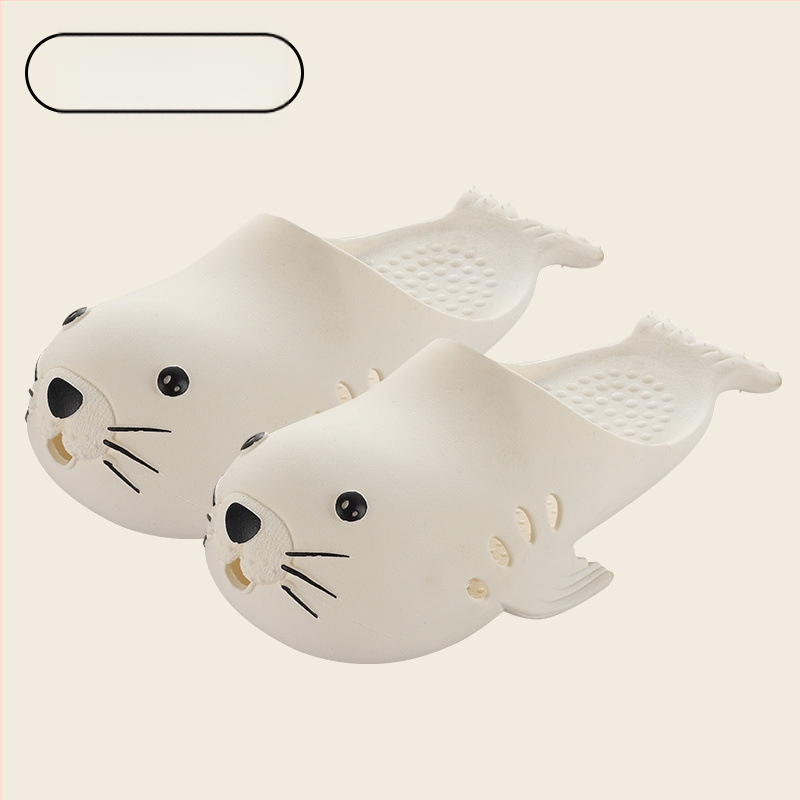 Vaikų klogs su piešiniu fokos, 1–3 metų, PVC viršus ir padas, atsparūs slydimui, pavasario stilius