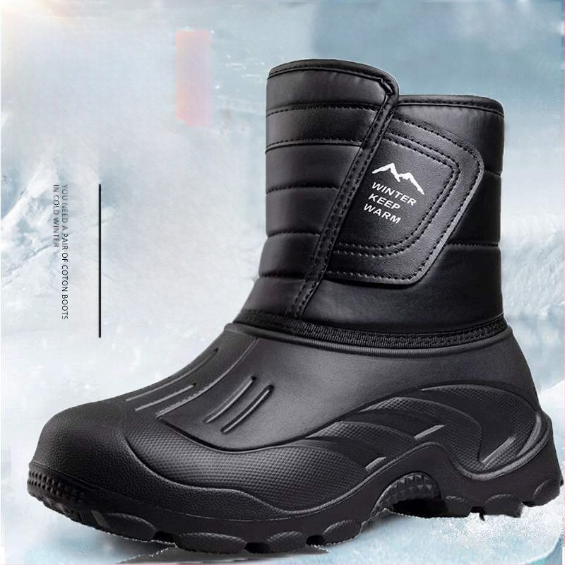 Muške PVC čizme za kišu za outdoor — lagane, protuklizne, s podstavom od ovčje kože i umjetnom dlakom, niski kroj