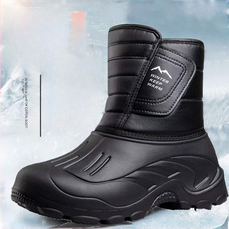 Muške PVC čizme za kišu za outdoor — lagane, protuklizne, s podstavom od ovčje kože i umjetnom dlakom, niski kroj