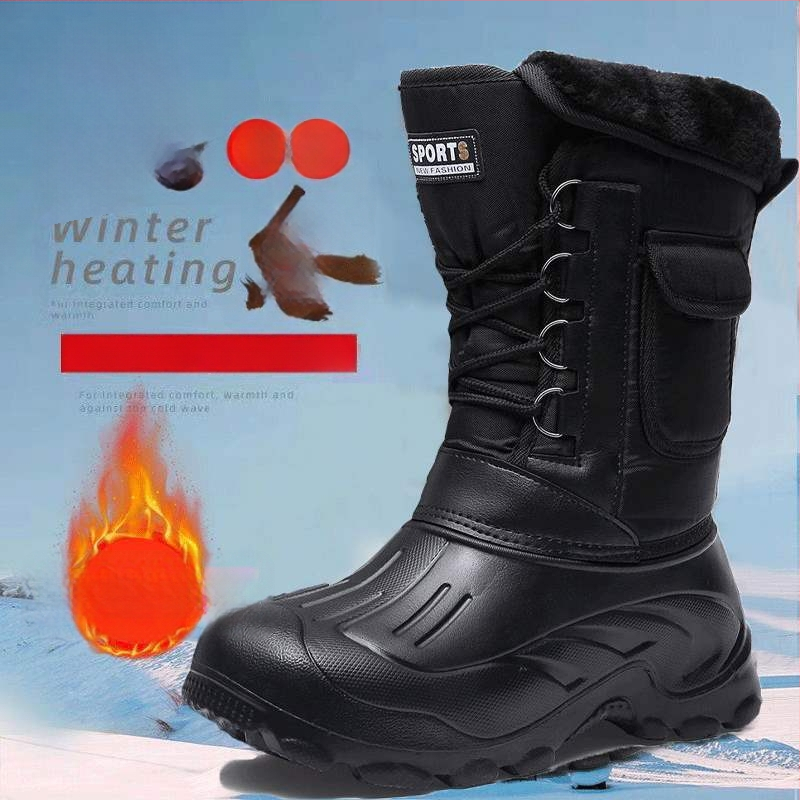 Muške PVC čizme za kišu za outdoor — lagane, protuklizne, s podstavom od ovčje kože i umjetnom dlakom, niski kroj