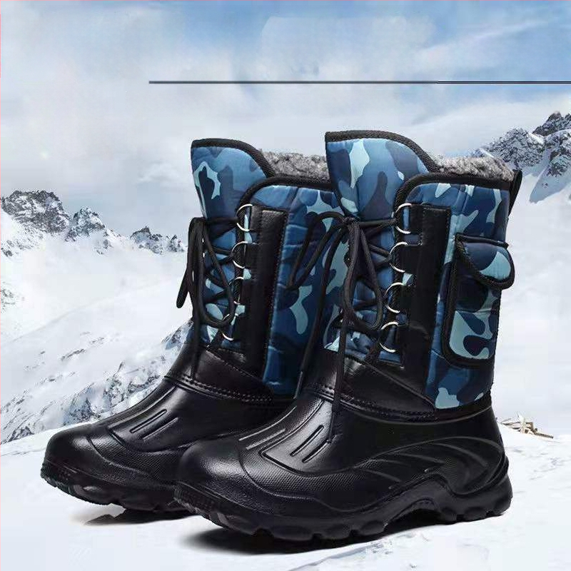 Muške PVC čizme za kišu za outdoor — lagane, protuklizne, s podstavom od ovčje kože i umjetnom dlakom, niski kroj