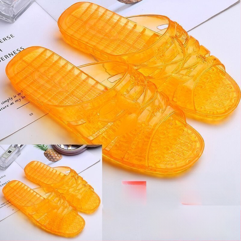 Ženske plastične papuče s kristalima, protiv sklizanja, ravne, retro stil, ljeto