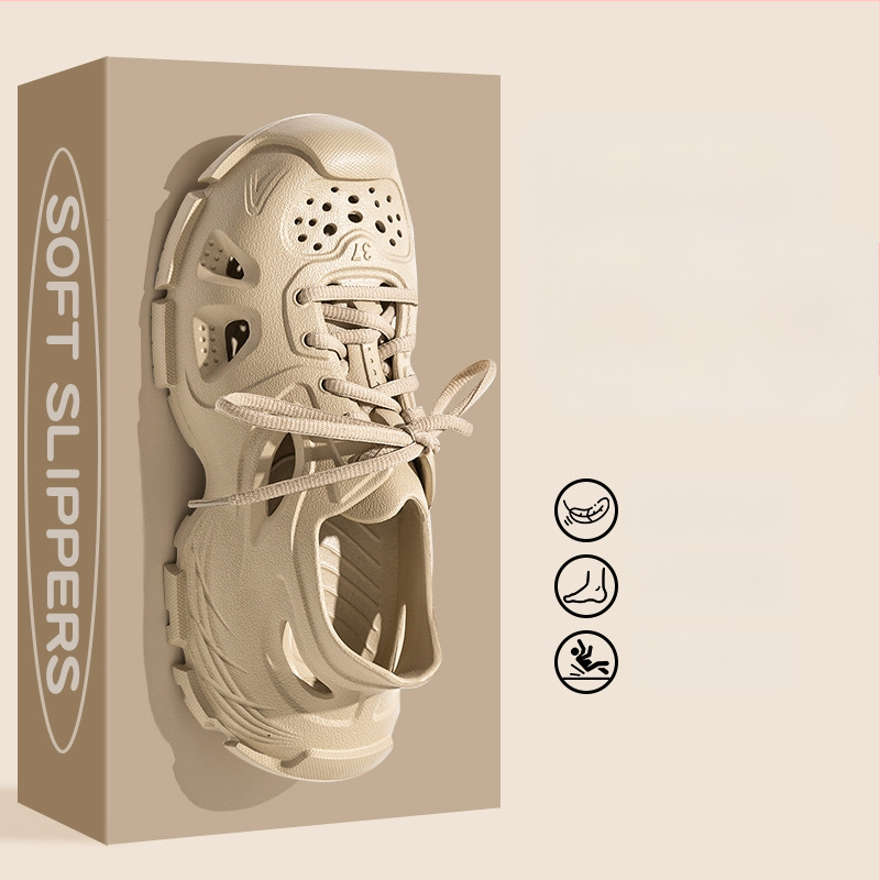 Muške EVA sandale s prednjim vezivanjem, prozračne, EVA potplat injekcijskog oblikovanja, zaobljeni vrh prstiju