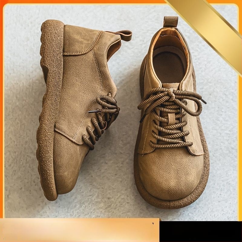 Мъжки обувки за шофиране, корейски стил лоуфърс, PU горнище, гума подметка, EVA стелка, дебела подметка