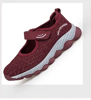 Încălțăminte unisex pentru plimbări cu șireturi, Flying-Weave pe exterior, vârf rotund, talon scăzut 1–3 cm, toamnă 2024