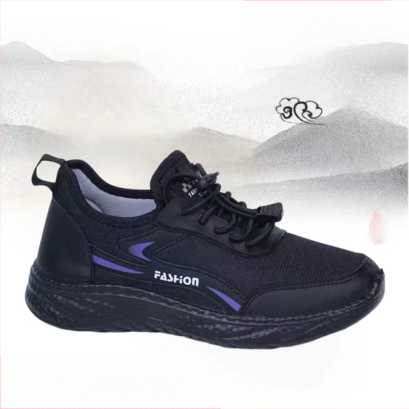 Pantofi de plimbare pentru femei cu talpă ușoară din PU, upper din plasă, șiret frontal, vârf rotund, stil casual de toamnă