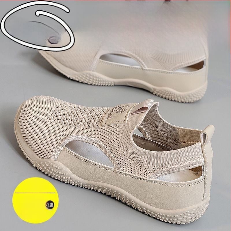 Маратонки за бягане с Flyknit горна част, нисък връх, закръглен нос, нисък ток 1-3 см, инжекционно формована подметка