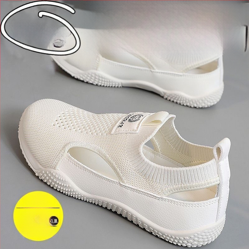 Маратонки за бягане с Flyknit горна част, нисък връх, закръглен нос, нисък ток 1-3 см, инжекционно формована подметка