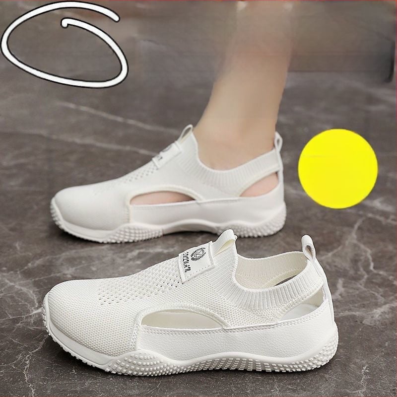 Маратонки за бягане с Flyknit горна част, нисък връх, закръглен нос, нисък ток 1-3 см, инжекционно формована подметка