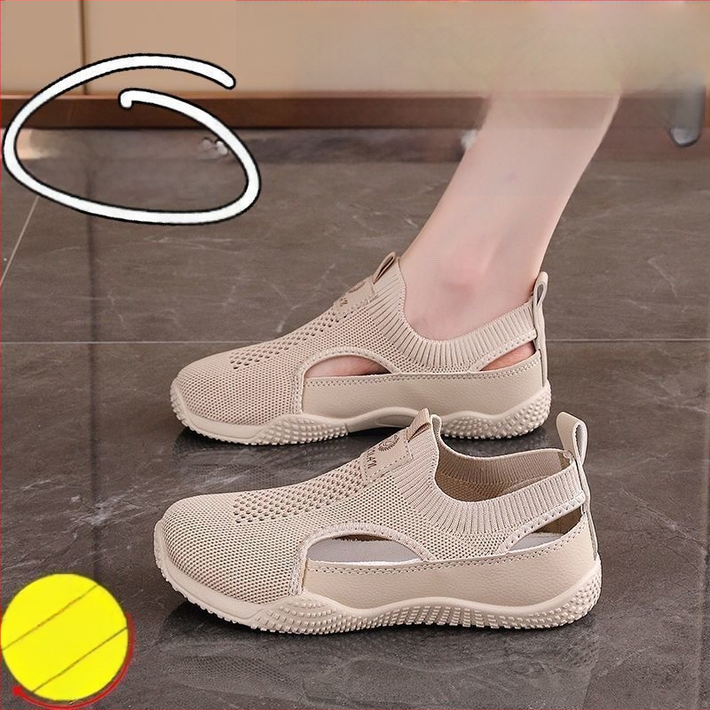 Маратонки за бягане с Flyknit горна част, нисък връх, закръглен нос, нисък ток 1-3 см, инжекционно формована подметка