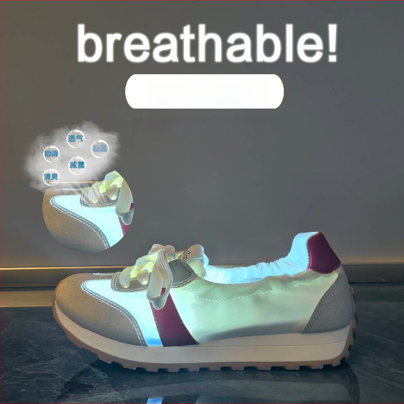 Moteriški kasdieniai sportiniai bateliai, viršus iš audinio, guma padas, vidutinio aukščio kulnas 3–5 cm, priekinis raištelėjimas