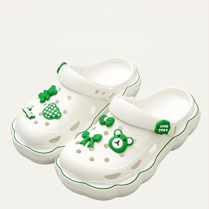 Sieviešu kurpes ar caurumiem – EVA zole, EVA augšējā daļa (Materiāls zoles: EVA; Materiāls augšējā daļa: EVA; Zoles biezums: 4; Pielāgots dizains: Jā; Dzimums: Sievietes)