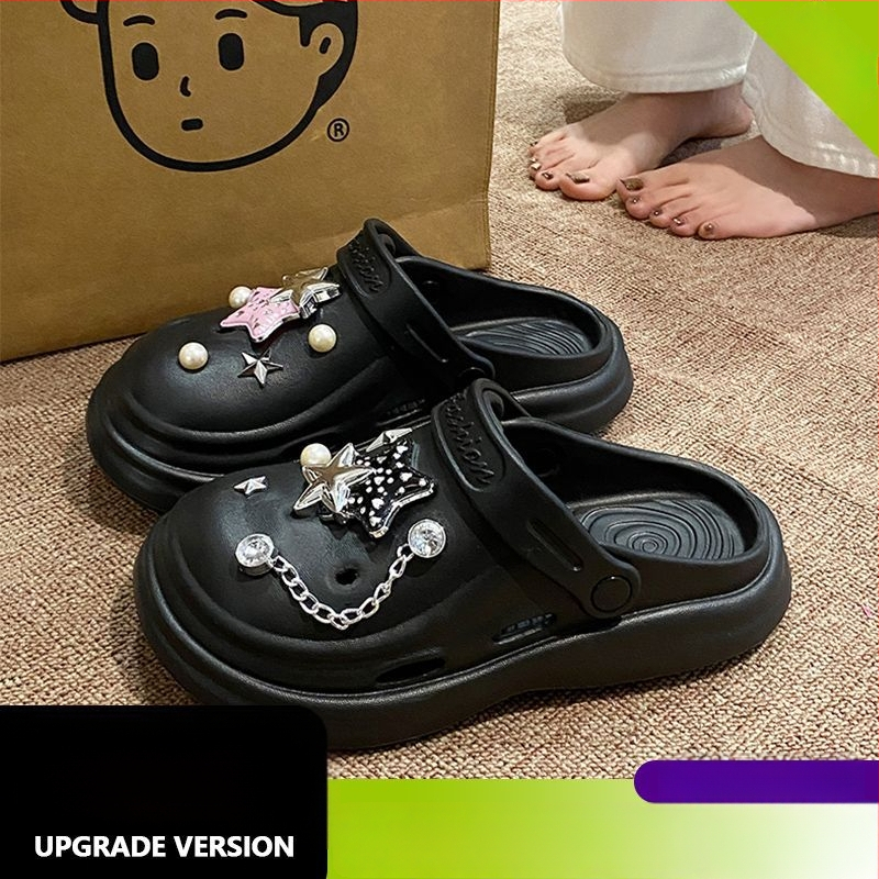 Ženske EVA sandale s rupicama, prozračne, debeli potplat 5–8 cm, Baotou serija, potplat injekcijskog oblikovanja