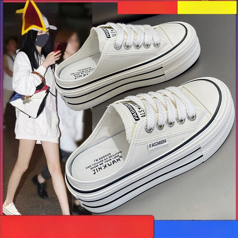 Sieviešu apavi ar bieza zole, bez papēža, apaļa purngala, elpojošs režģa augšdaļa, gumijas zole, vasara 2025