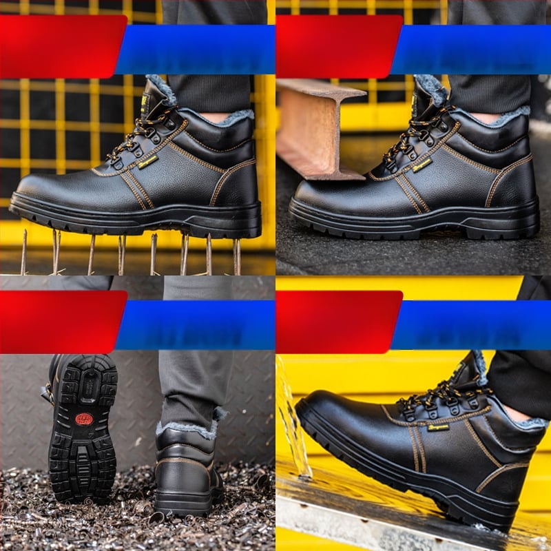 Munkavédelmi bakancs acélorrú, ütésálló és átszúrásálló, magas szárú, mikroszálas bőr (acélorrú; ütésálló; átszúrásálló; magas szárú; mikroszálas bőr)