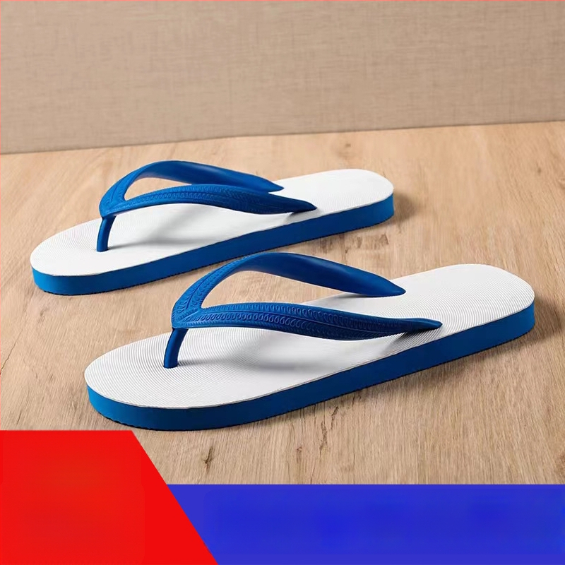 Meeste kummist flip-flopid plastikust ülemusega, libisemisvastase paksu tallaga, kerged randasandaalid