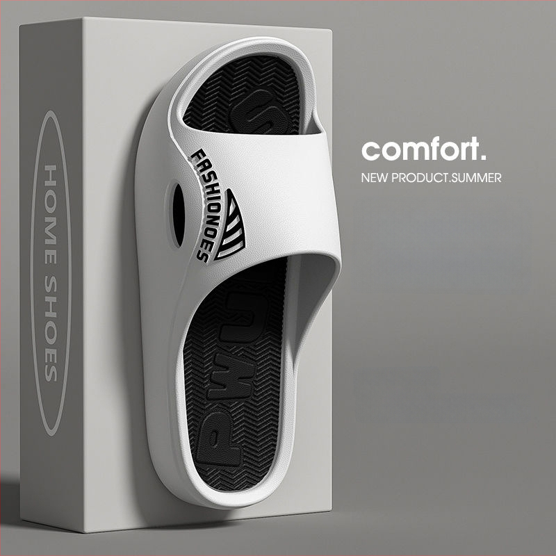 Papuci de bărbați cu partea superioară din PVC, talpă PVC, talpă moale, stil sport, interior și exterior