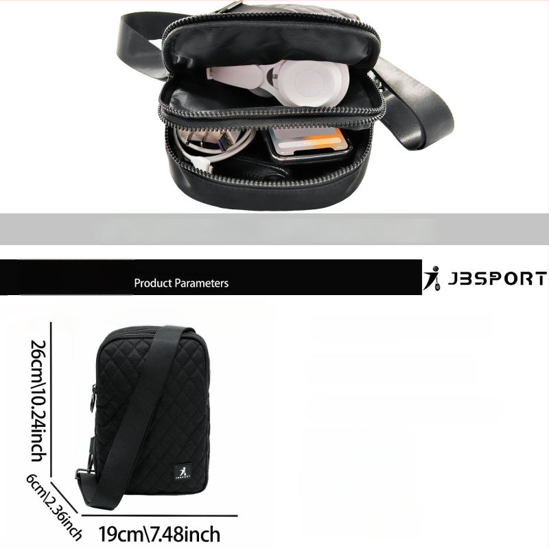 Geantă de talie sport, unisex, stil street, ultraușoară, cu capacitate extinsă, poliester