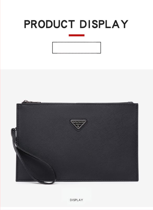 Vyriska clutch rankinė iš Oxford audinio, poliesterio pamušalas, 2025 m. pavasaris, verslo kelionėms