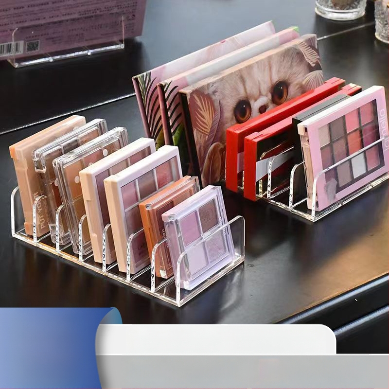 Toaletilaua kosmeetika hoiukorraldaja lauale, läbipaistva silmameigi karbiga — plastikust, kerge luksus stiil, Ou Jie Xi bränd