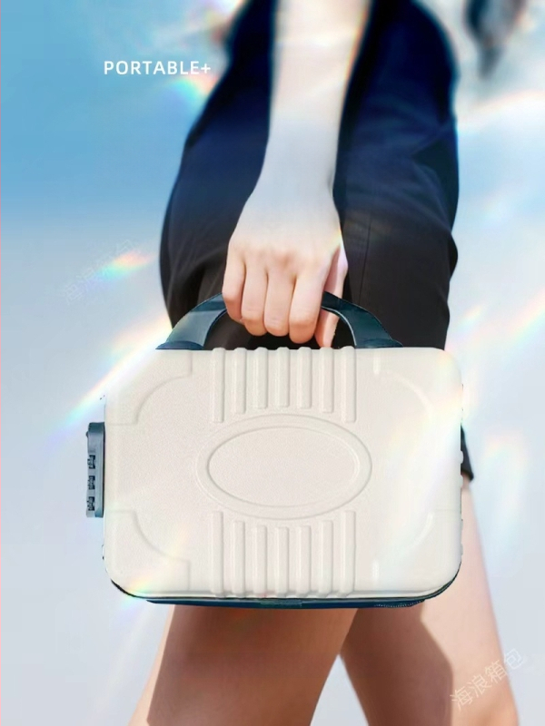 Pārvadājamais kosmētikas ceļojumu koferis, PP materiāls, rāvējslēdzēja atvērums, lidmašīnas riteņi, paplašināšanas funkcija, standarta kombinācijas slēdzene, biznesa ceļojumiem