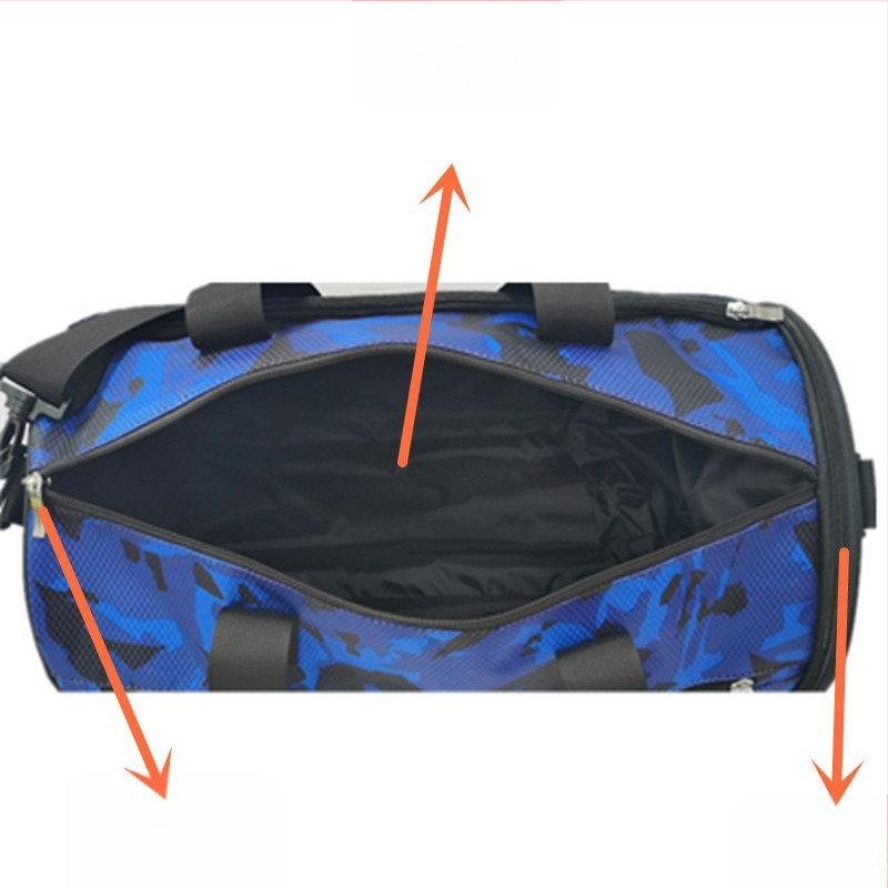 Plava torba s odjeljkom za suhe/mokro, unisex velika kapaciteta za outdoor putovanja i yogu i fitness