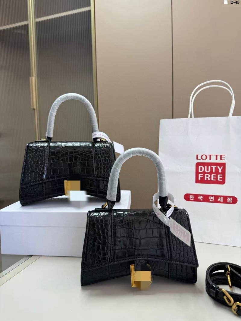 Torba s uzorkom krokodila i oblikom pijeska — za rame ili crossbody, ženska torba