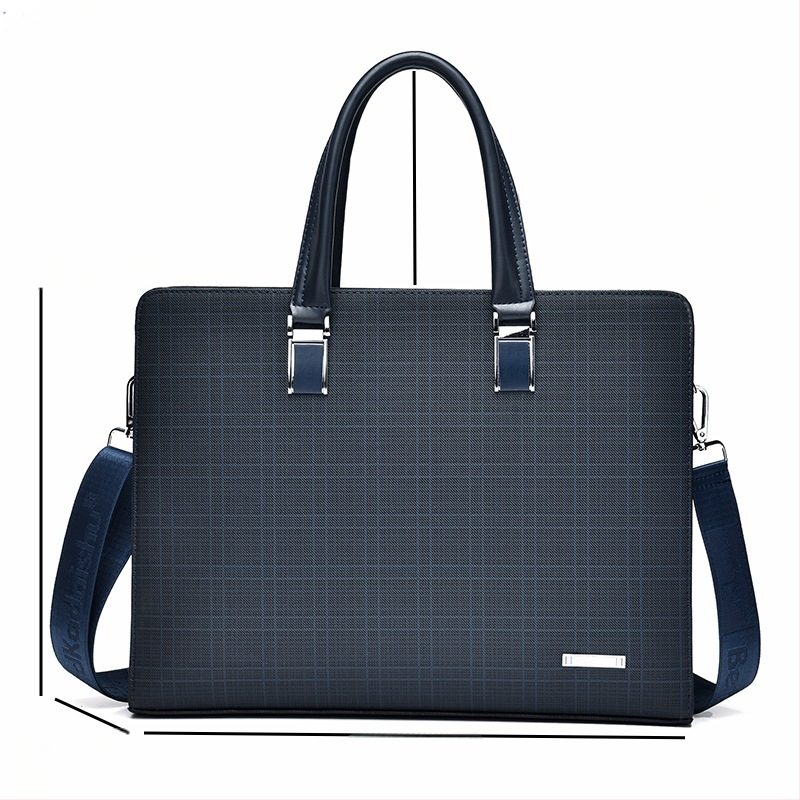 Vyriski crossbody verslo rankinė — PVC medžiaga; languotas raštas; poliesterio pamušalas; dėvėjimuisi atspari; Nine Thousand Cats ženklas