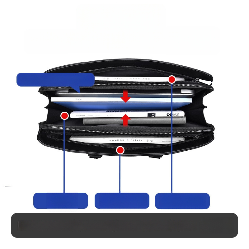 Verslo krepšys iš Oxford audinio su nešiojamojo kompiuterio skyriaus, ultralengvas, vidinis Oxford audinio pamušalas, tinkamas verslo kelionėms