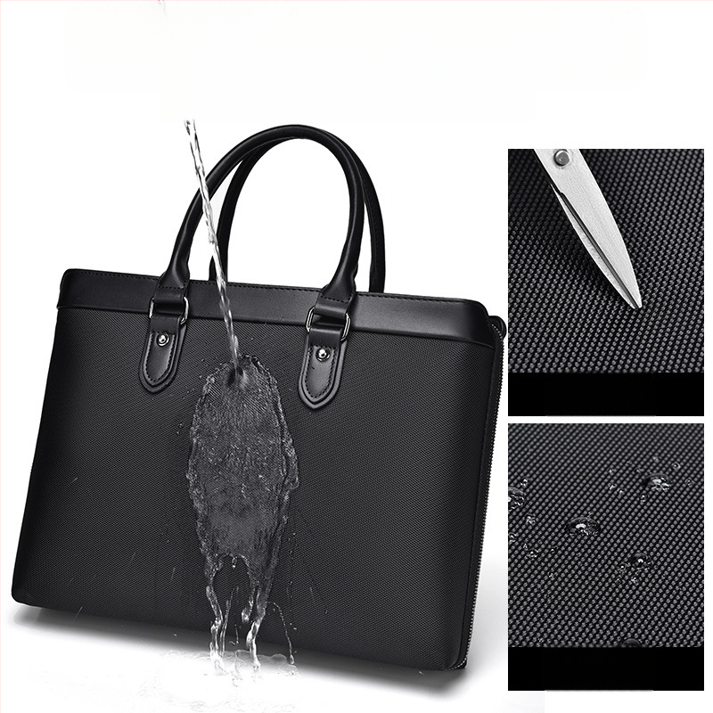 Verslo krepšys iš Oxford audinio su nešiojamojo kompiuterio skyriaus, ultralengvas, vidinis Oxford audinio pamušalas, tinkamas verslo kelionėms