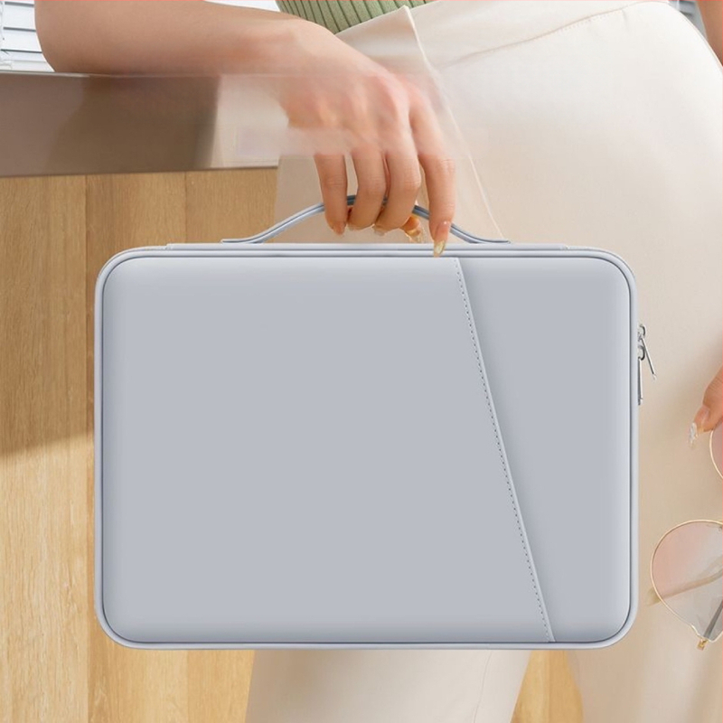 PU torba za tablet s dijagonalnim prednjim džepom, pretinac za olovku, ručka, otporna na pad, za 13-inčni tablet (iPad kompatibilan)