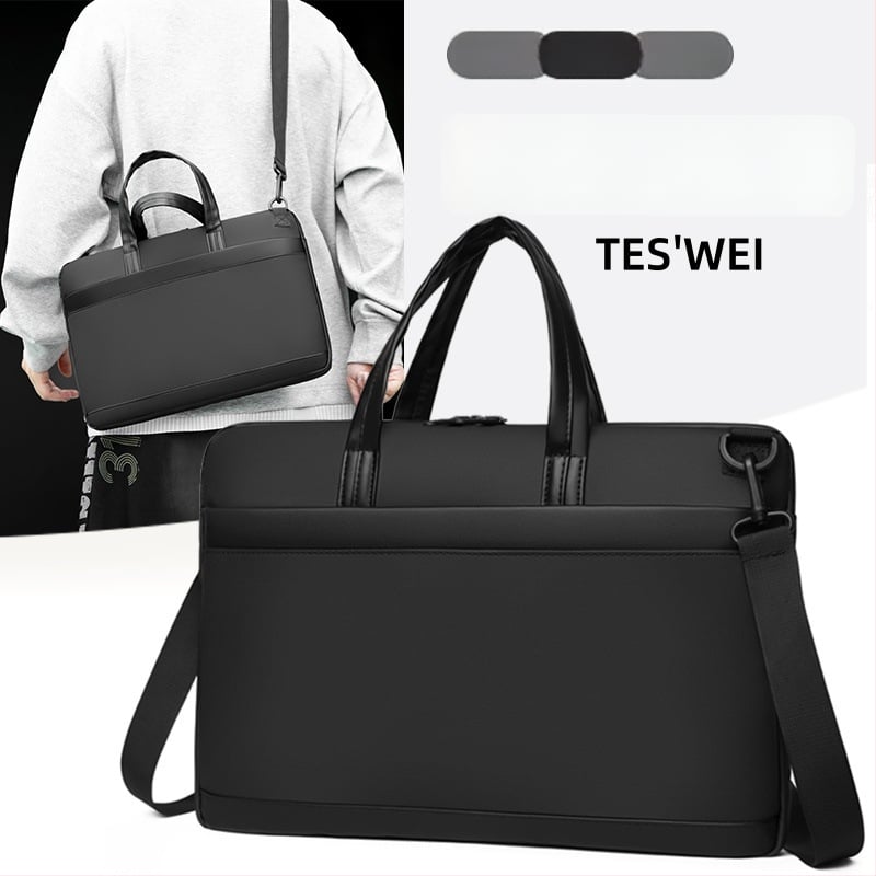 Atsparus smūgiams nešiojamojo kompiuterio krepšys, verslo elitės stilius, Oxford audinys, poliesterio pamušalas, vienos spalvos, didelė talpa, kvėpuojantis