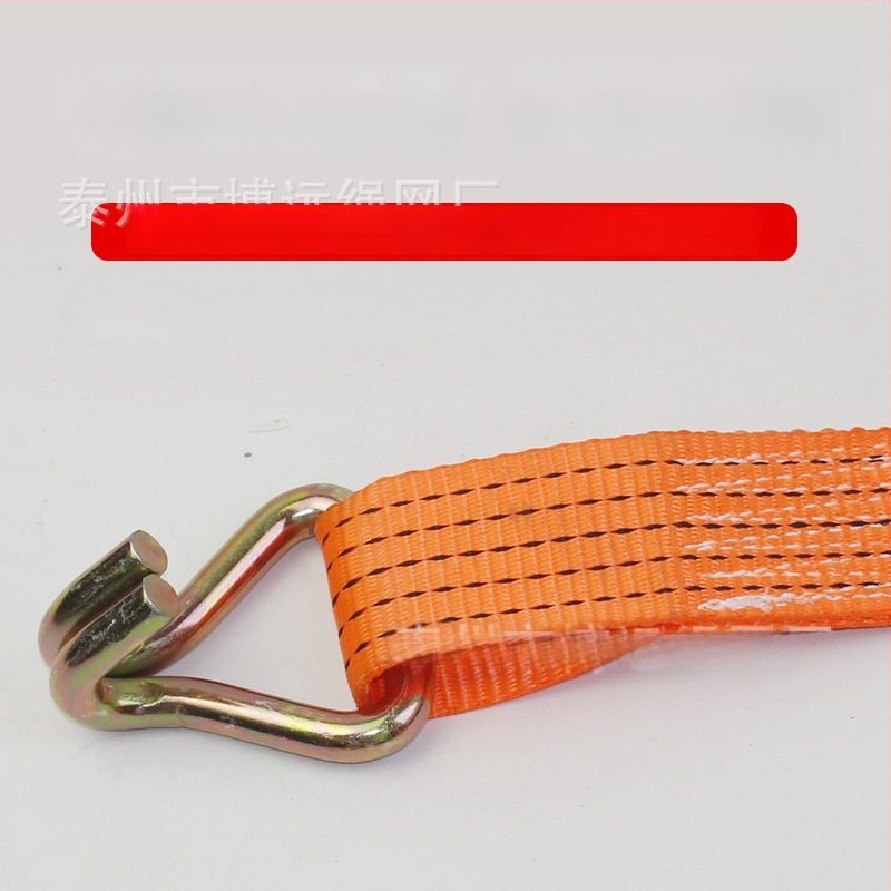 Stipri poliesterio įtempimo diržas su dvigubais kilpomis krovinio fiksavimui