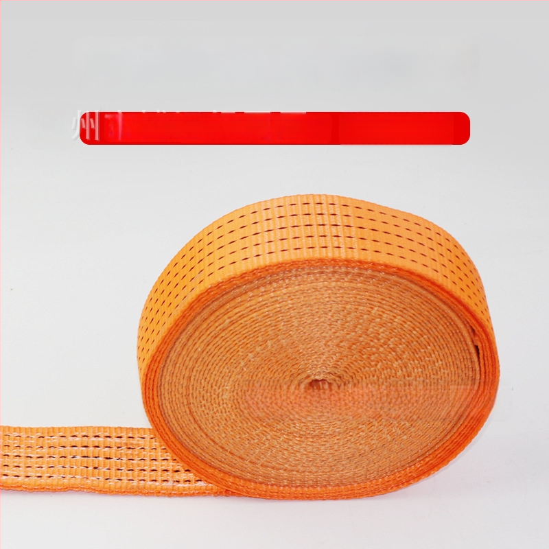 Stipri poliesterio įtempimo diržas su dvigubais kilpomis krovinio fiksavimui