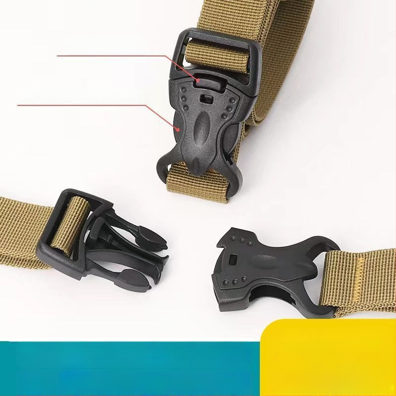 Bandă de prindere pentru bagaje pentru camping, reglabilă, cu cataramă dublă de siguranță, anti-alunecare, PU material, întărit