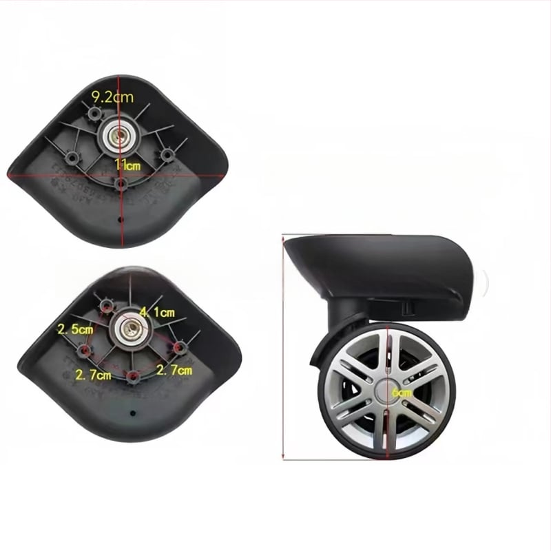 ABS-materjalist reisikohvri ratas – vaikne, kulumiskindel, universaalne asendusratas