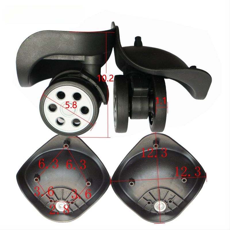 Roată pentru bagaje A73 din nylon - Caster cu gaură rotundă pentru geantă (Model A73, Nylon, Accesorii bagaje)